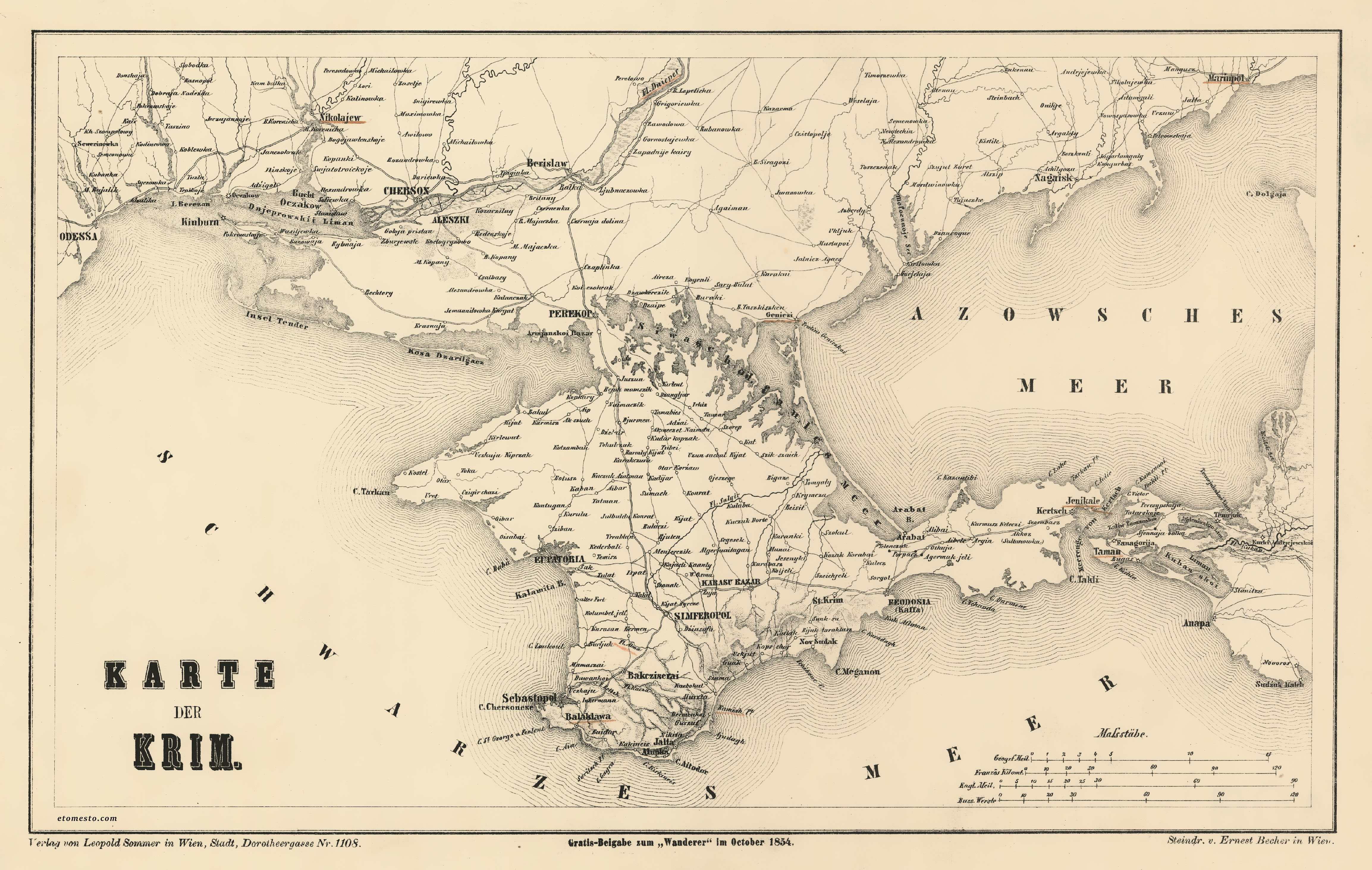 Карта крыма 1842 года