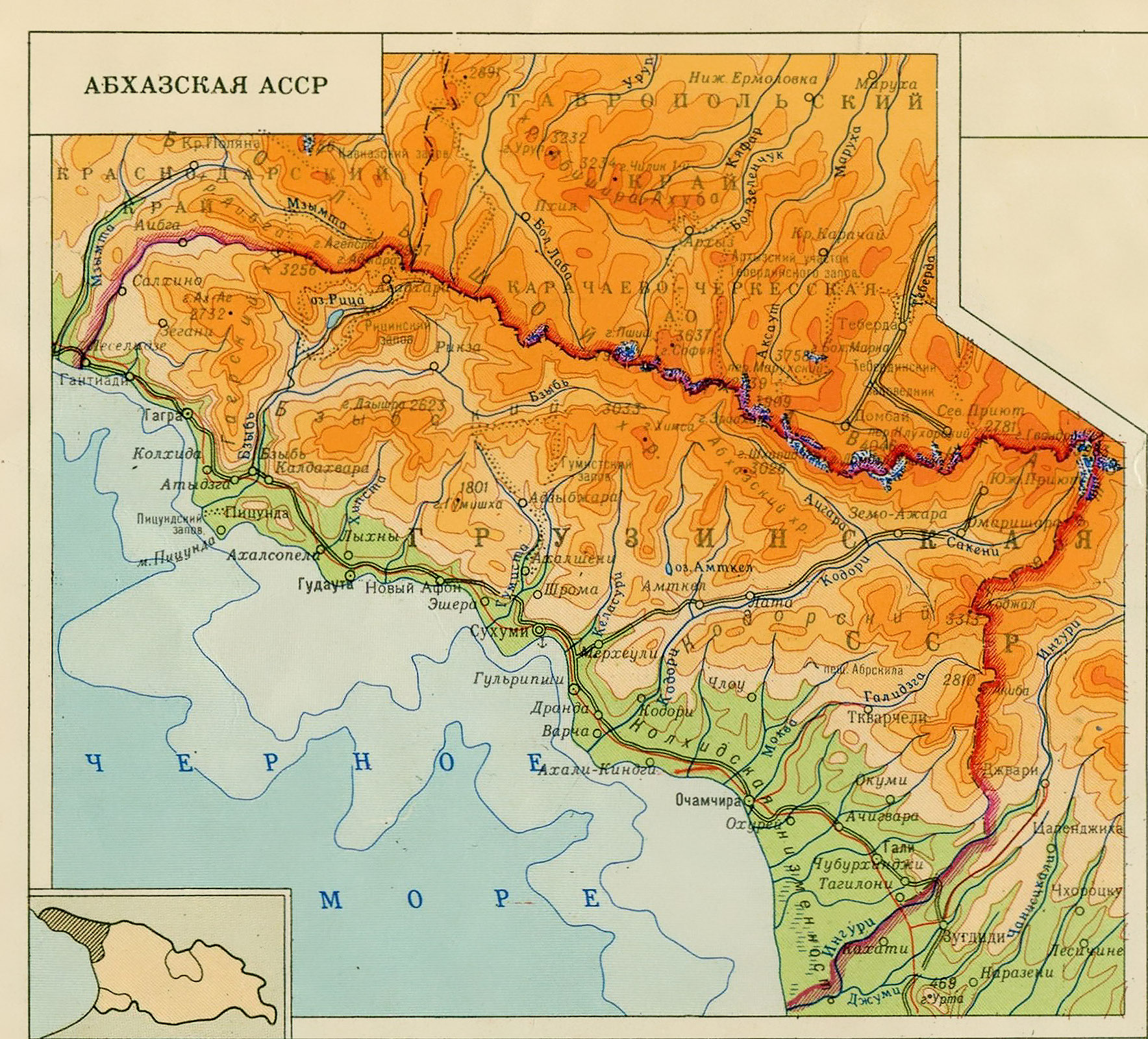 Минск абхазия карта