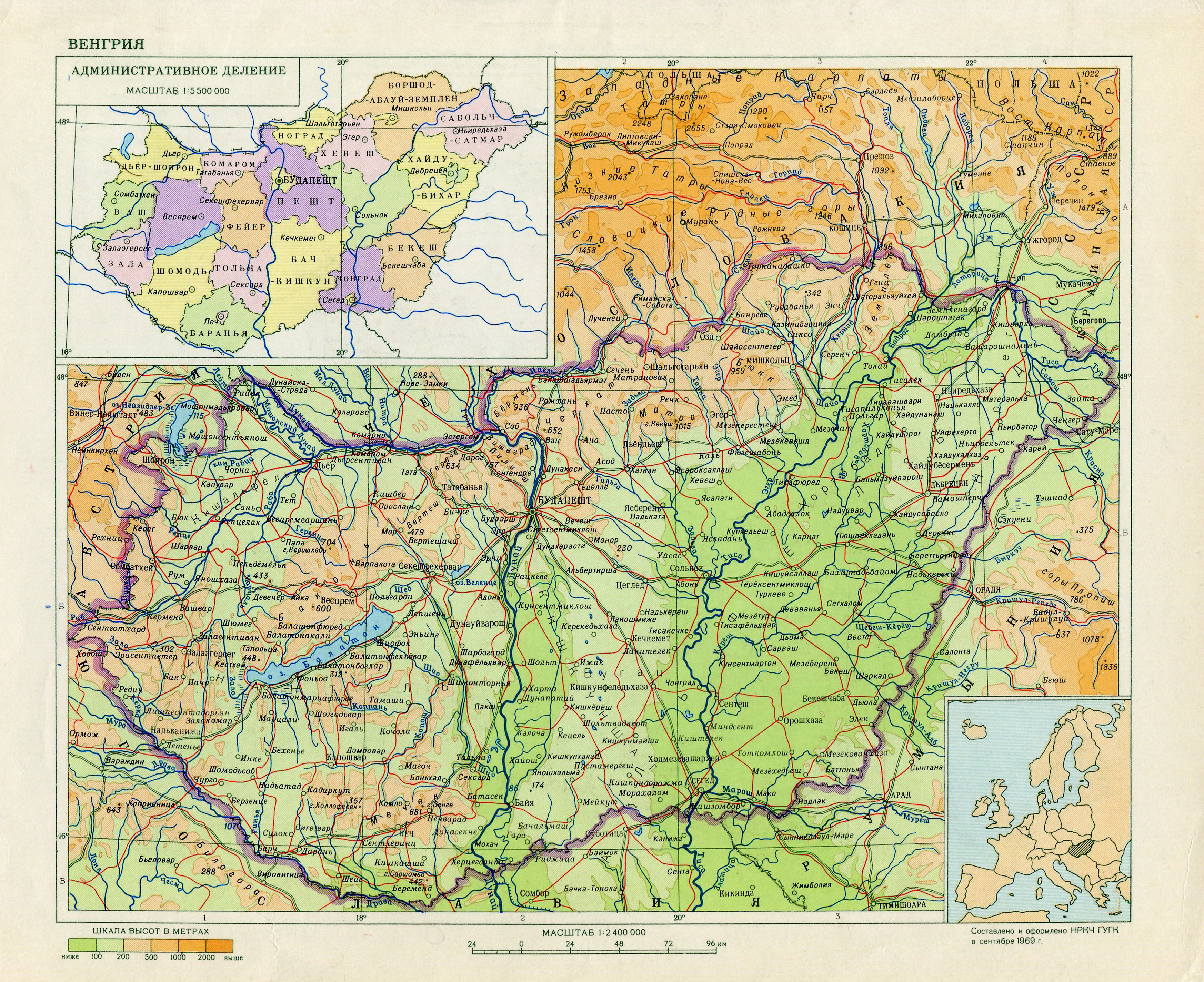 венгрия карта