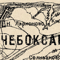 Топографическая карта чувашии 1936 года