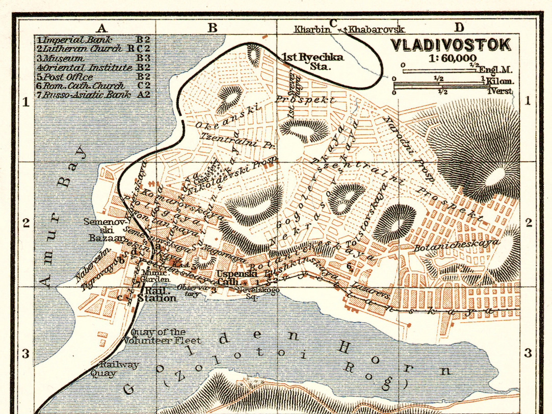 Карта владивостока 1900