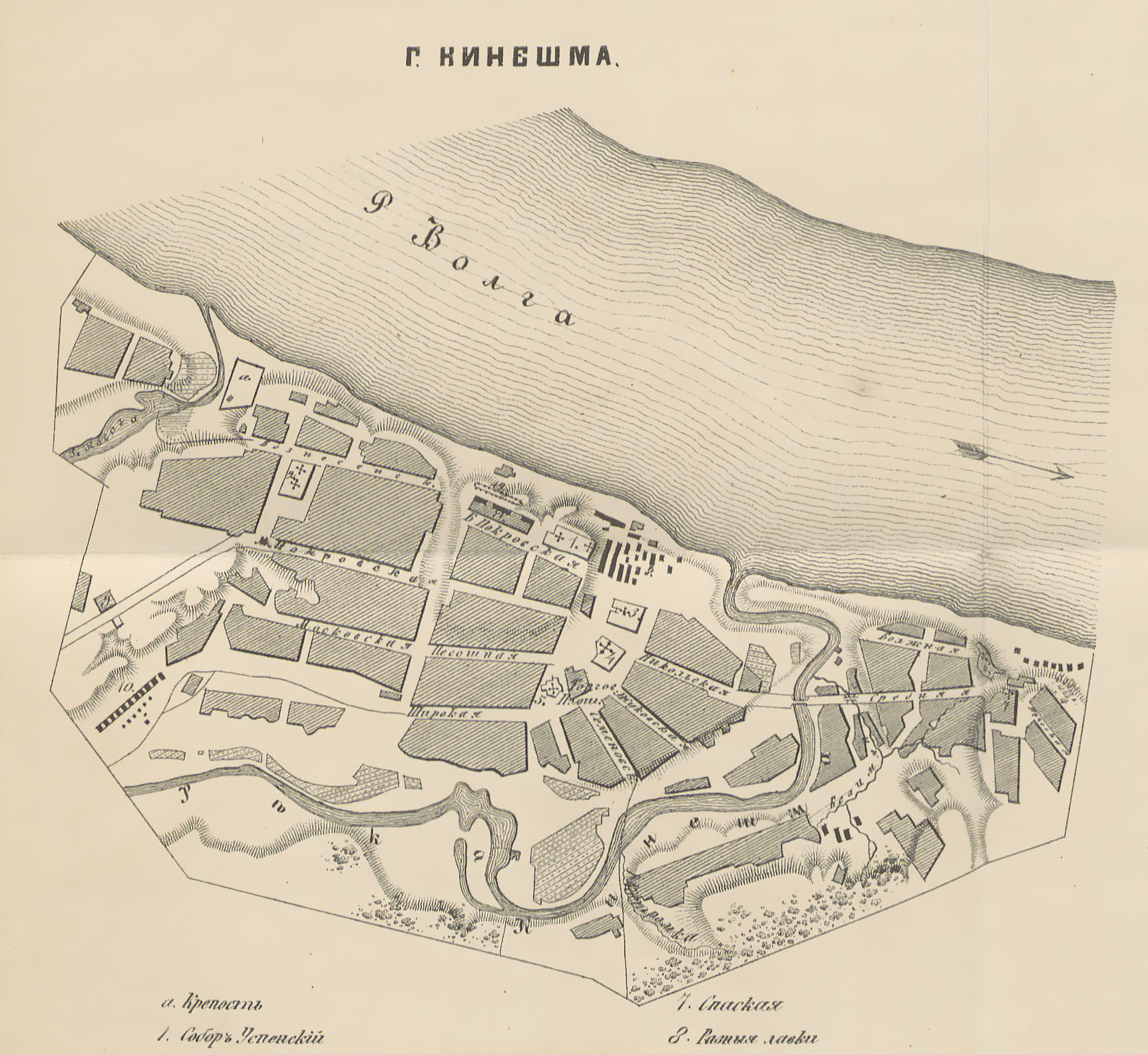 Карта кинешемского района подробная с деревнями 1950