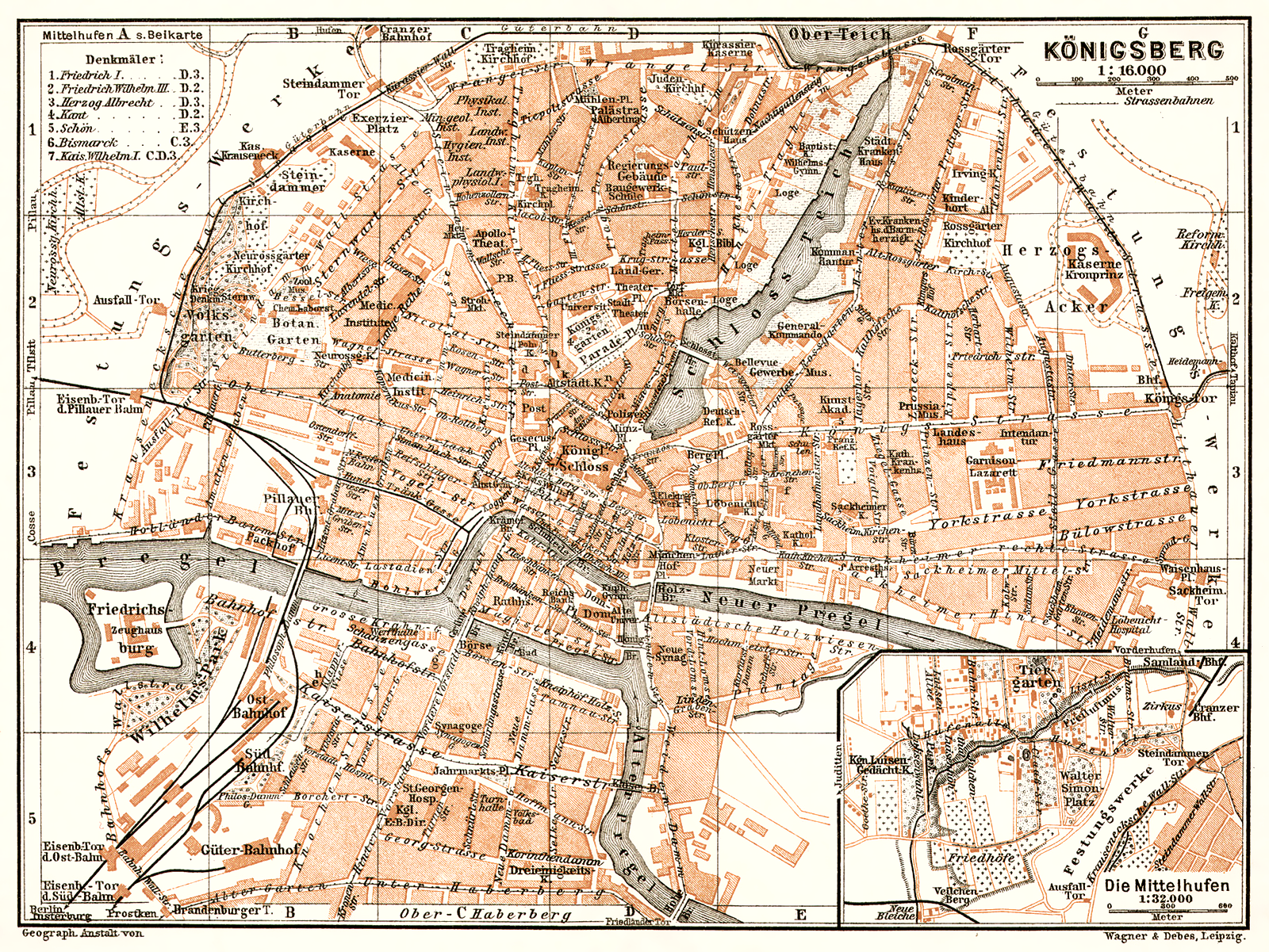 Карта кенигсберга 1945