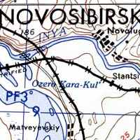 Американская военная карта окрестностей новосибирска