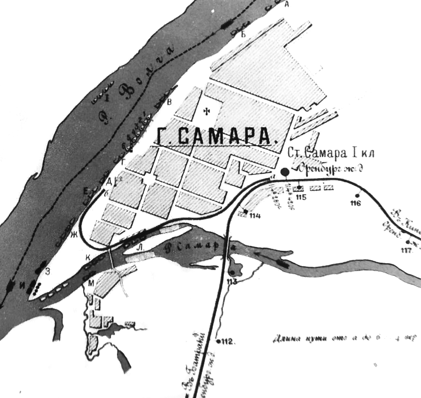 Карта самары 18 века