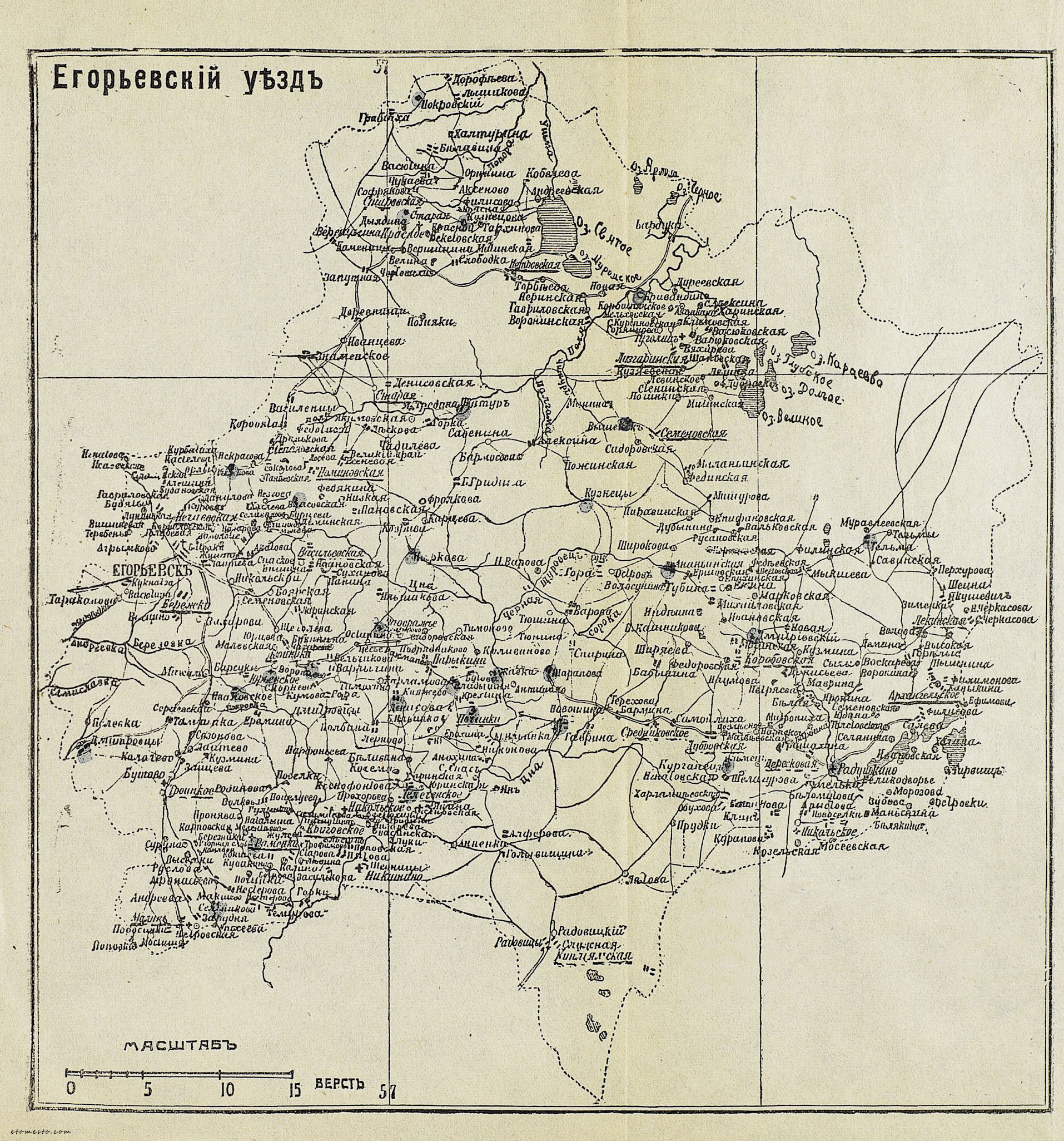 Карта 1910 года