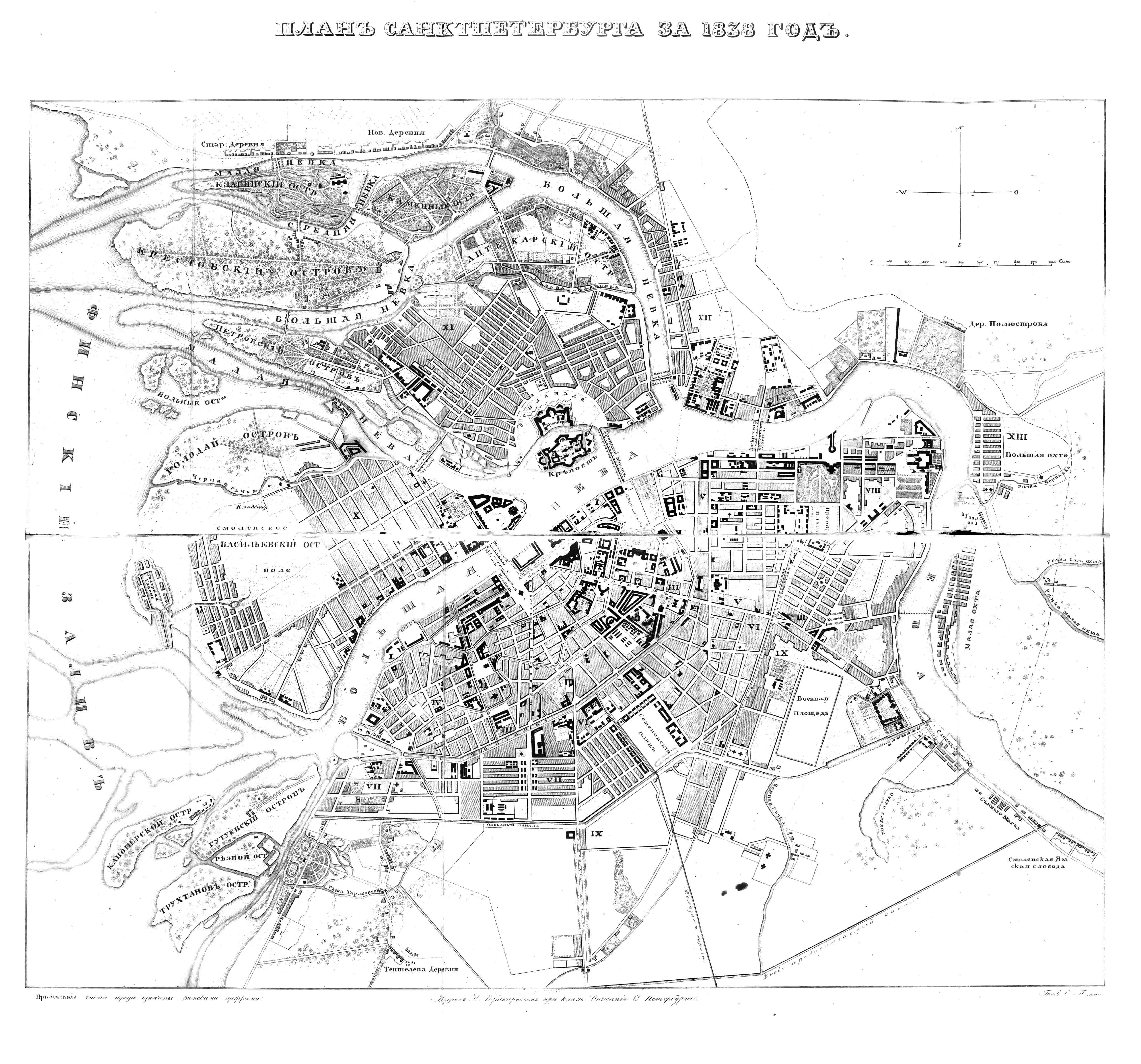 Черно белая карта санкт петербурга