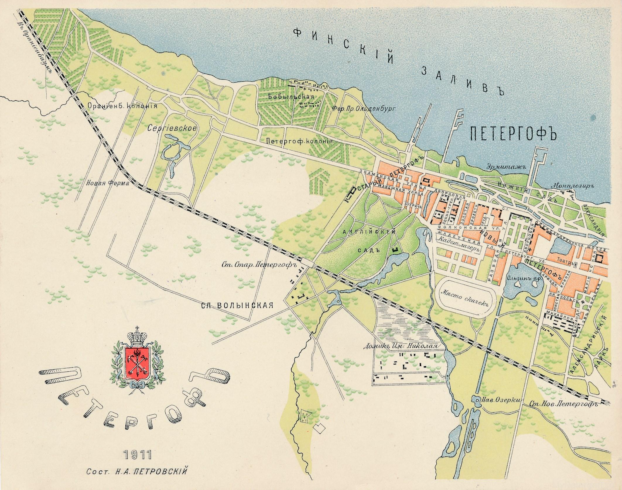 Пролетарский парк петергоф карта