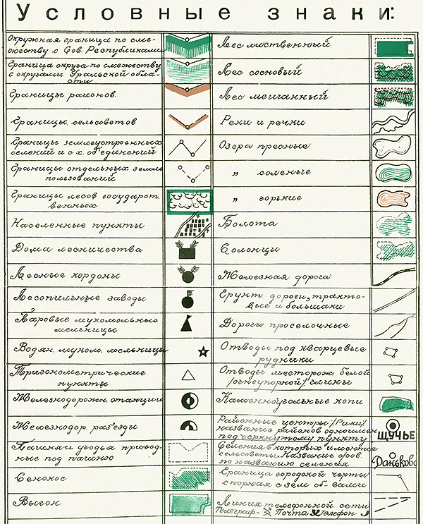 Карта ркка 1941 условные обозначения