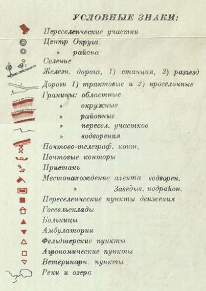 Карта шуберта московской губернии условные обозначения