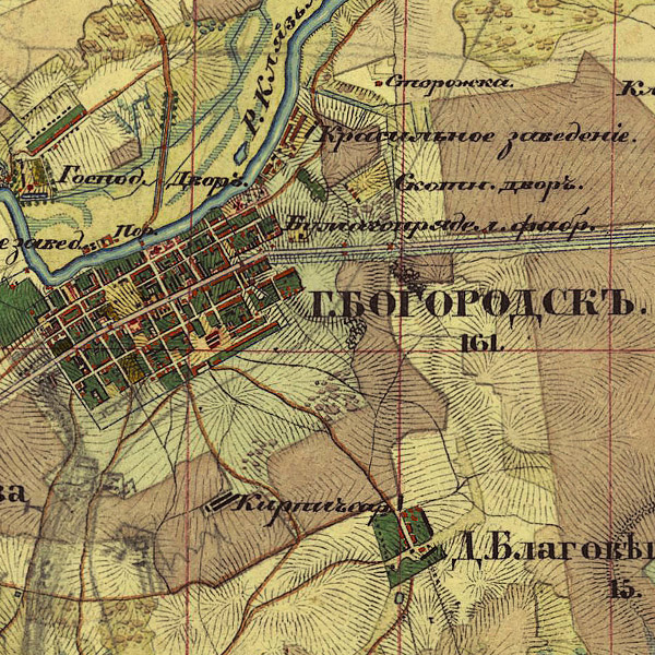 Карта богородского уезда московской губернии 1873 года